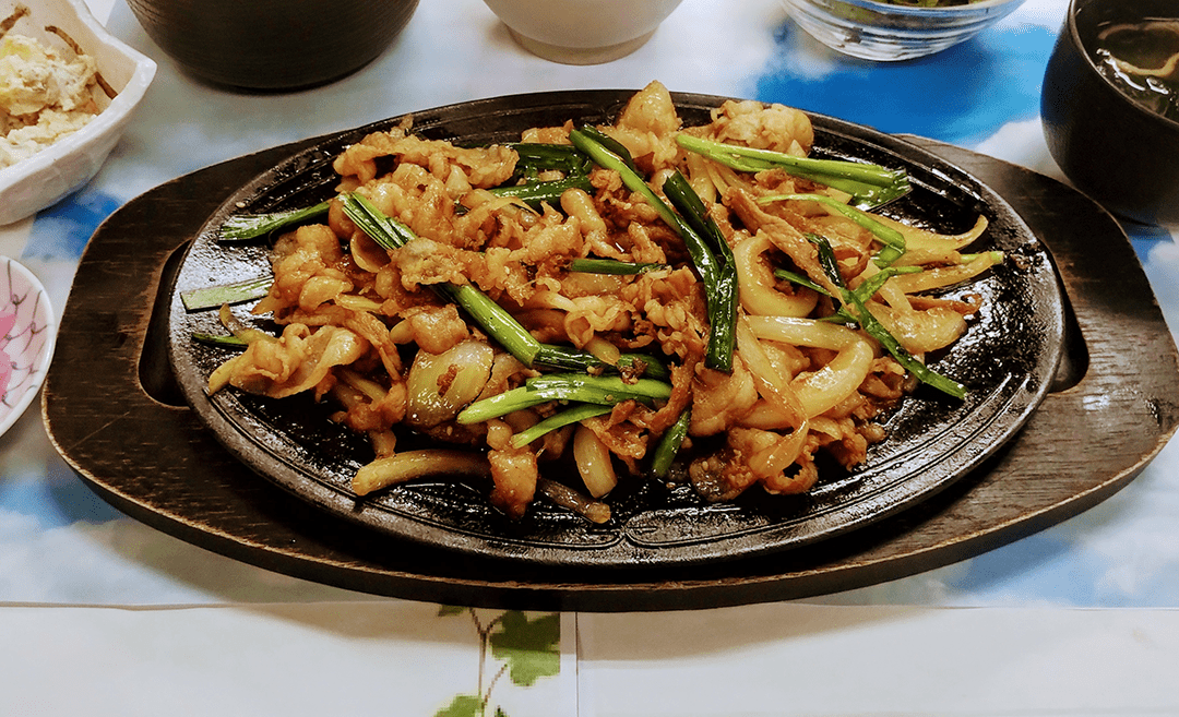 国産豚肉のスタミナ焼